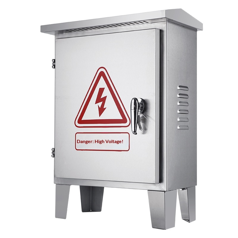 Outdoor 304 Stainless Steel Floor-standing Rainproof Distribution Box For Construction Equipment With Customization