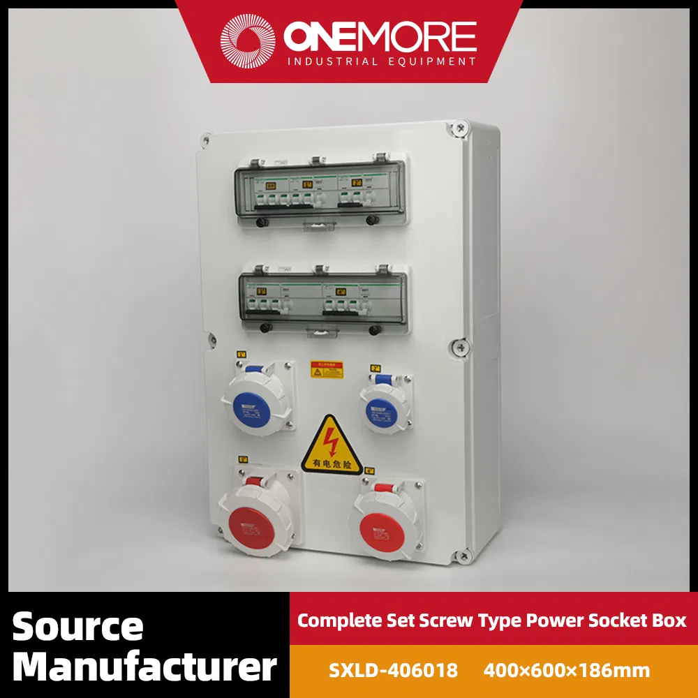 Complete Set Screw Type Power Electrical Socket Box with Onemore Star Industrial Waterproof Distribution Cabinet