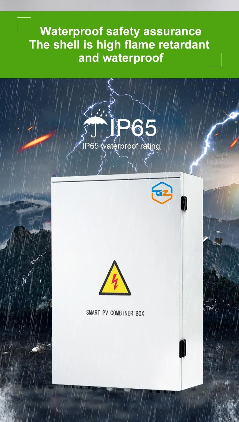 Solar PV Metal Combiner Box IP65 Outdoor Power Distribution Switch Boxes 4 in 1 out 2 4 6 8 Strings
