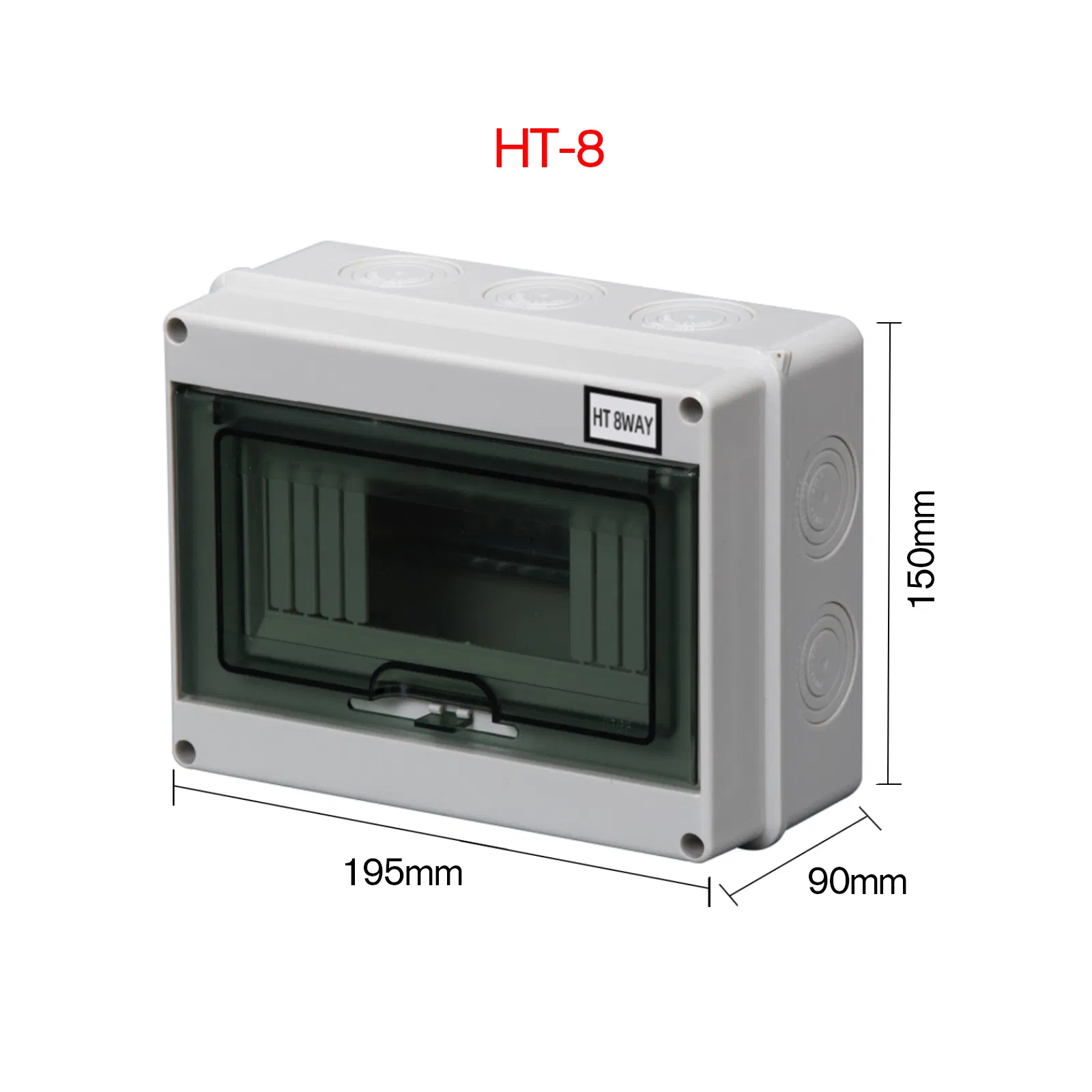 IP65 2/3/5/8/12/15/18/24 Way Cable-Gland-Adaptable Isolation-Secured Modular-Configurable MCB Distribution Box Enclosure ODM Wsht