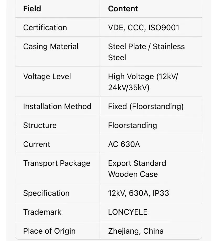 Power Cable Distribution Box High Voltage Cable Branch Box