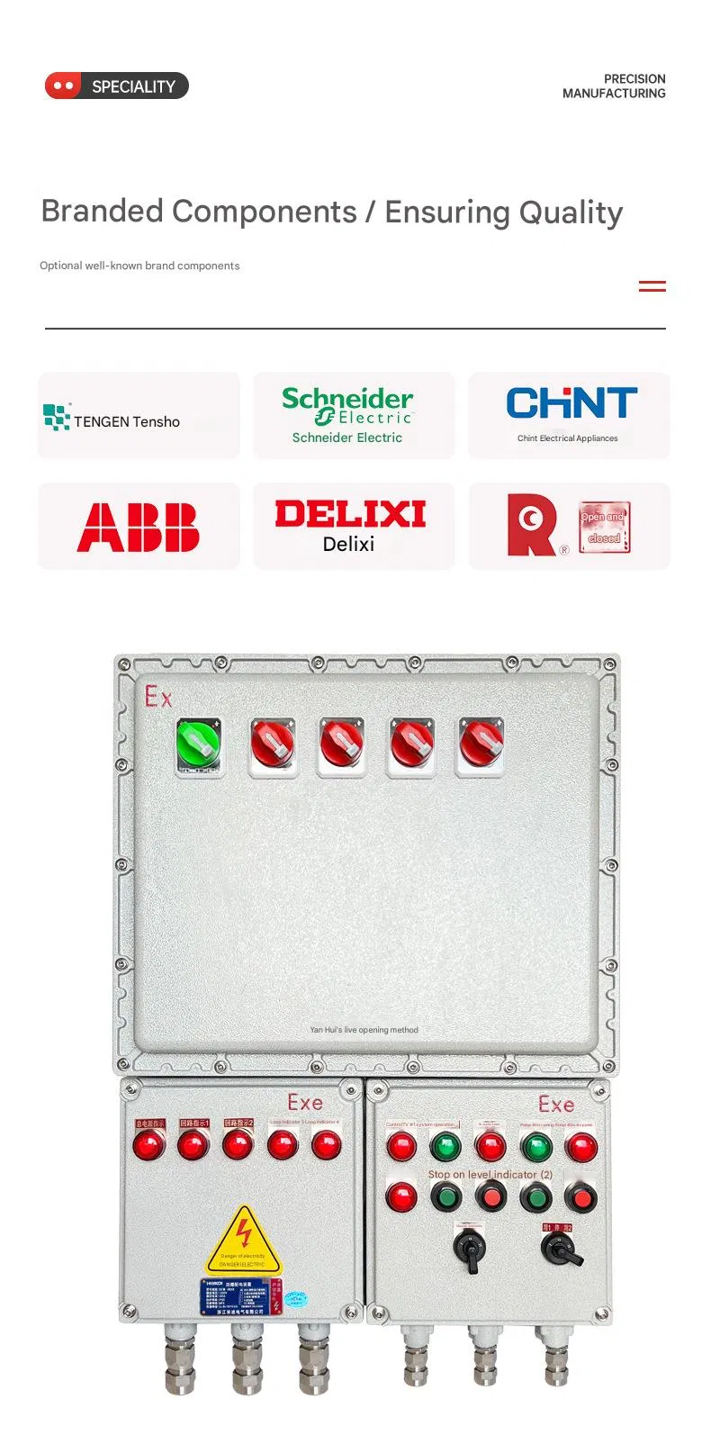 Modular Cast Aluminum Alloy Shell High Voltage Electrostatic Spraying Explosion-Proof Distribution Box