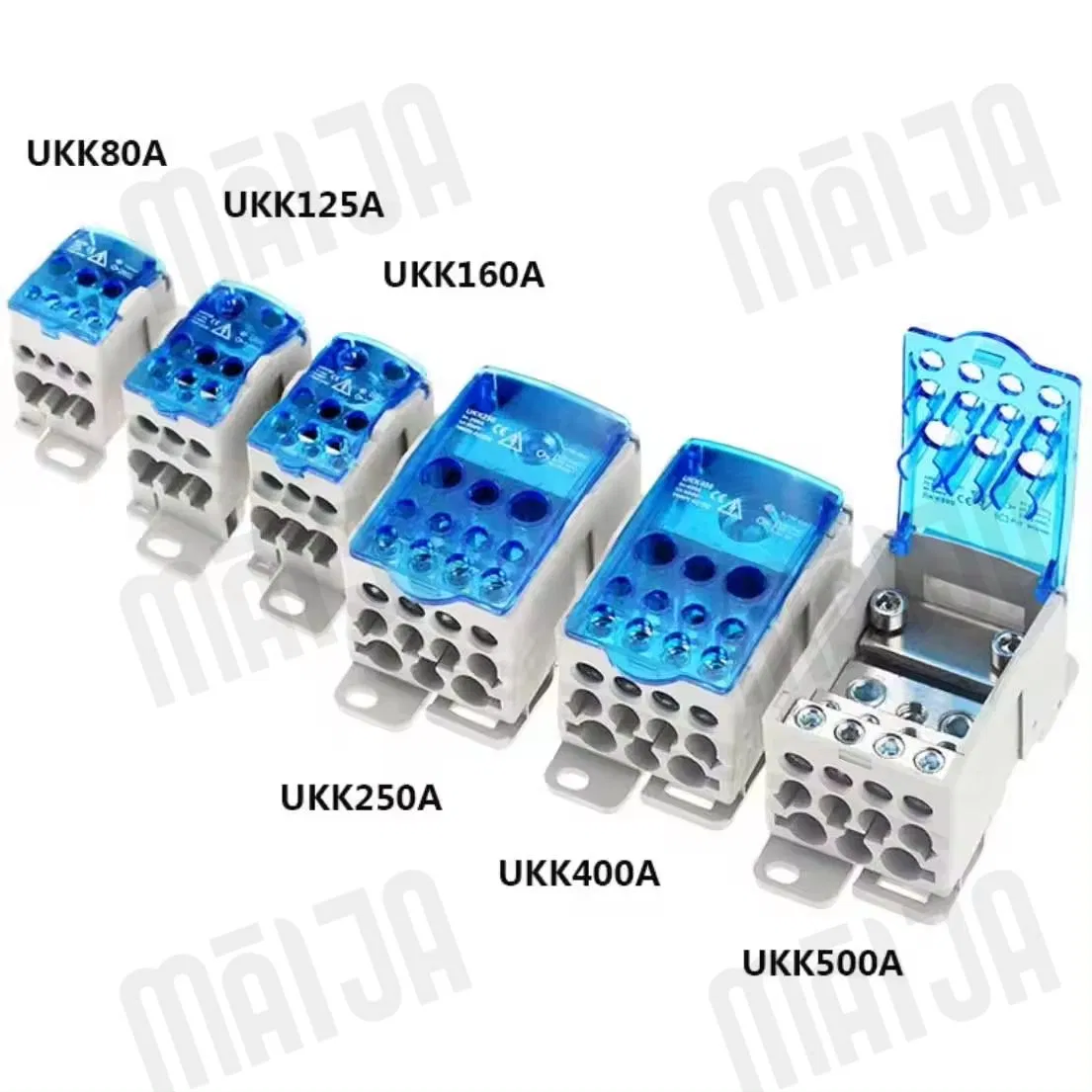 Ukk 400A Installation Panel Mounted Modular Wire Connector Junction Box Unipolar Ukk Series DIN Rail Power Distribution Block