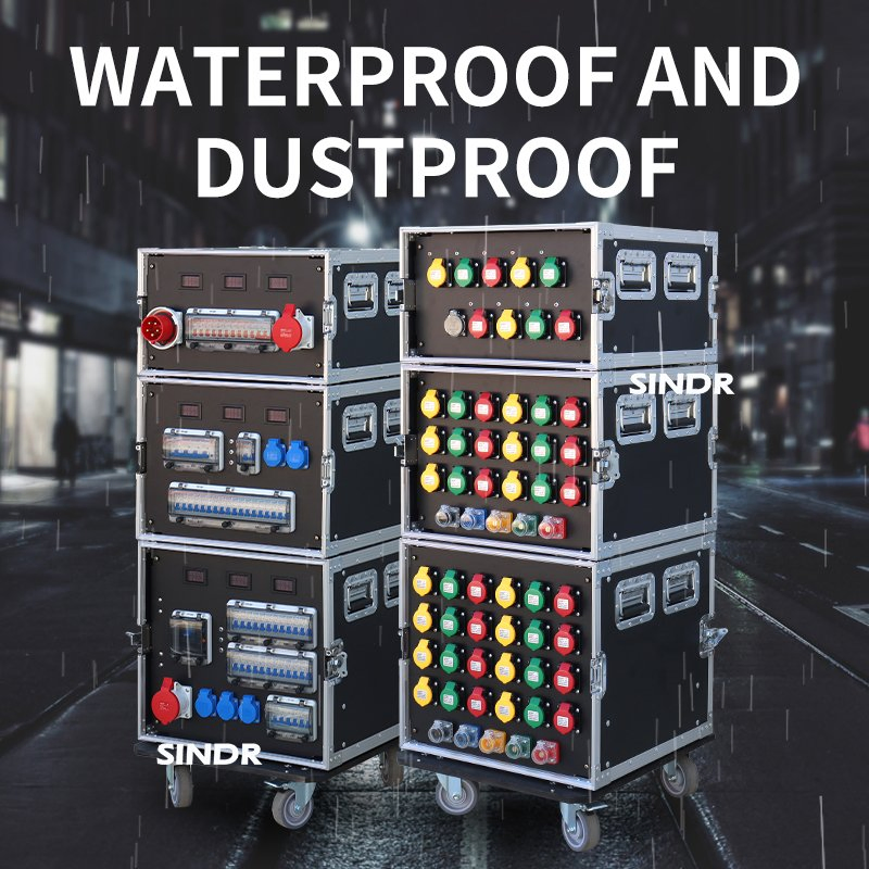 Waterproof Electrical Distribution Box IP66 Portable Outdoor Mobile Power Equipment Box with MCB/RCD Industrial Cee Plug and Socket Electrical Distribution Box