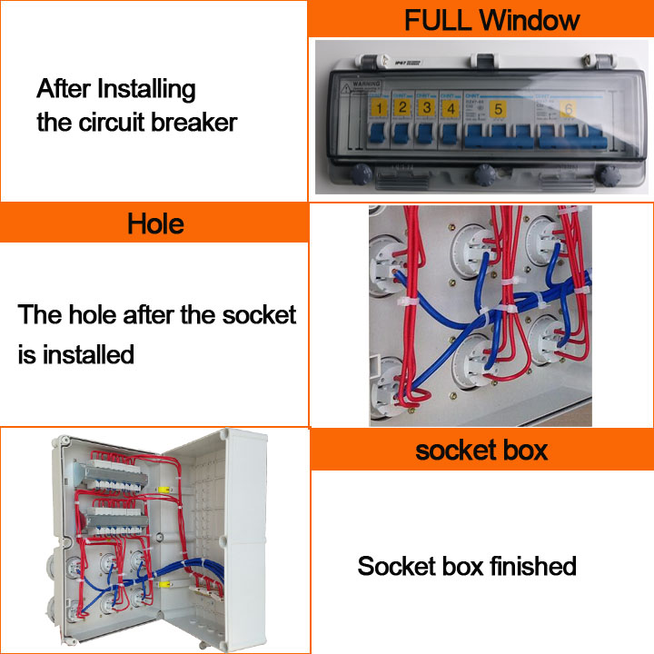 Outdoor Customized Electrical 3 Phase Industrial Portable Power IP67 Waterproof Distribution Box for Australia