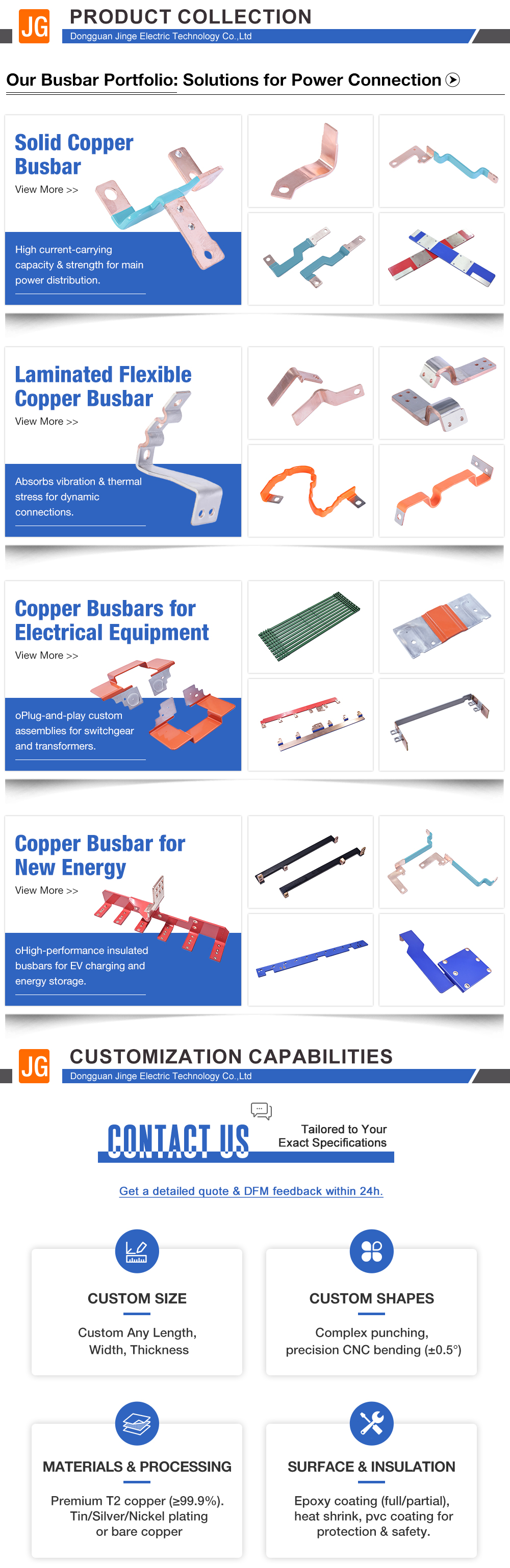 Solid and Flexible Copper Busbar Solutions