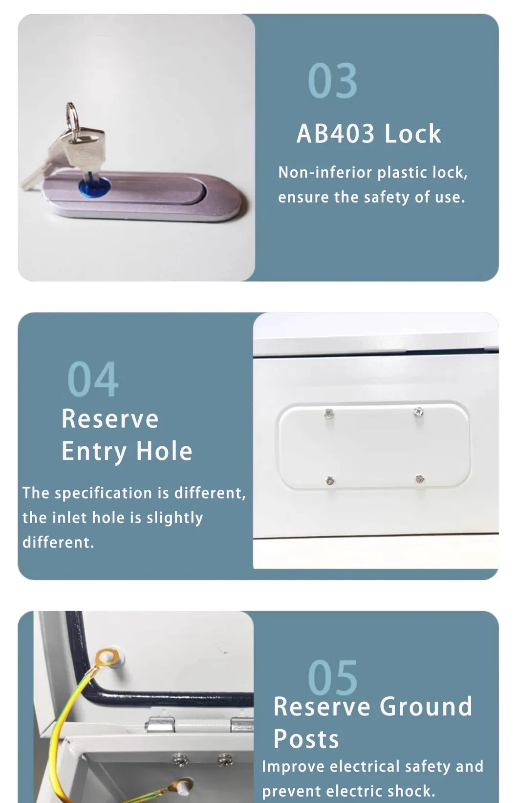 Wall-Mounted Project Distribution Box for Electronic with Mounting Plate