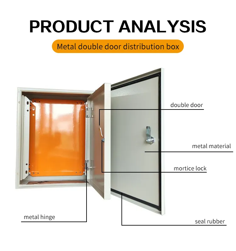 Waterproof and Dustproof Wall Mounted Double Door Metal Distribution Box