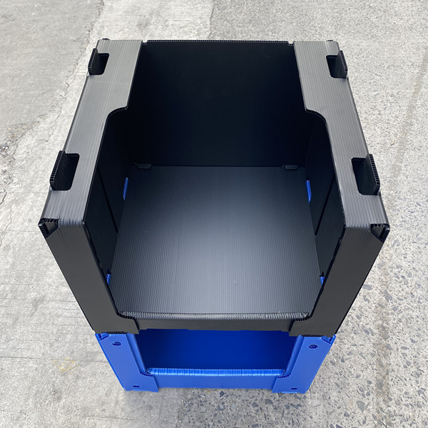 Foldable PP Corrugated Hollow Plastic Storage Box Warehouse Plastic Stackable Picking Bins For Clothing Shoes Storage Box
