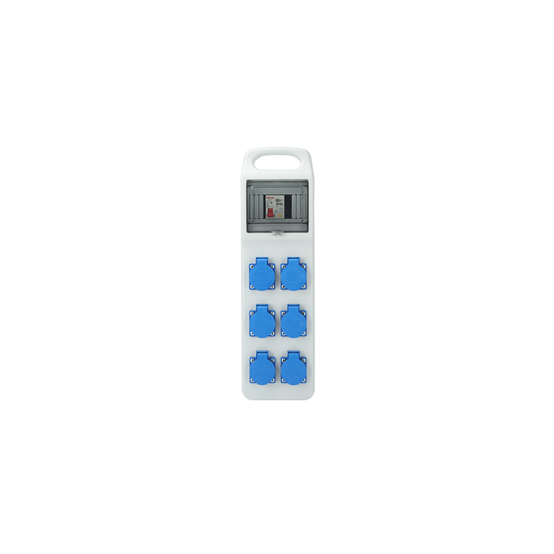 Industrial Outdoor ABS IP44 Waterproof 6-way 220V Power Distribution Box Portable Plastic Yihe YH
