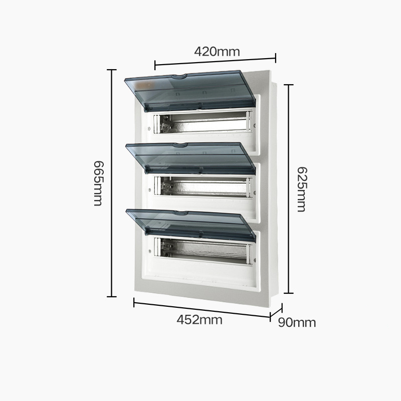 Quanshi Distribution Box Pz30 Electronic Enclosure dB Box Concealed MCB Circuit Breaker Board Wall Mounted for Household Lighting