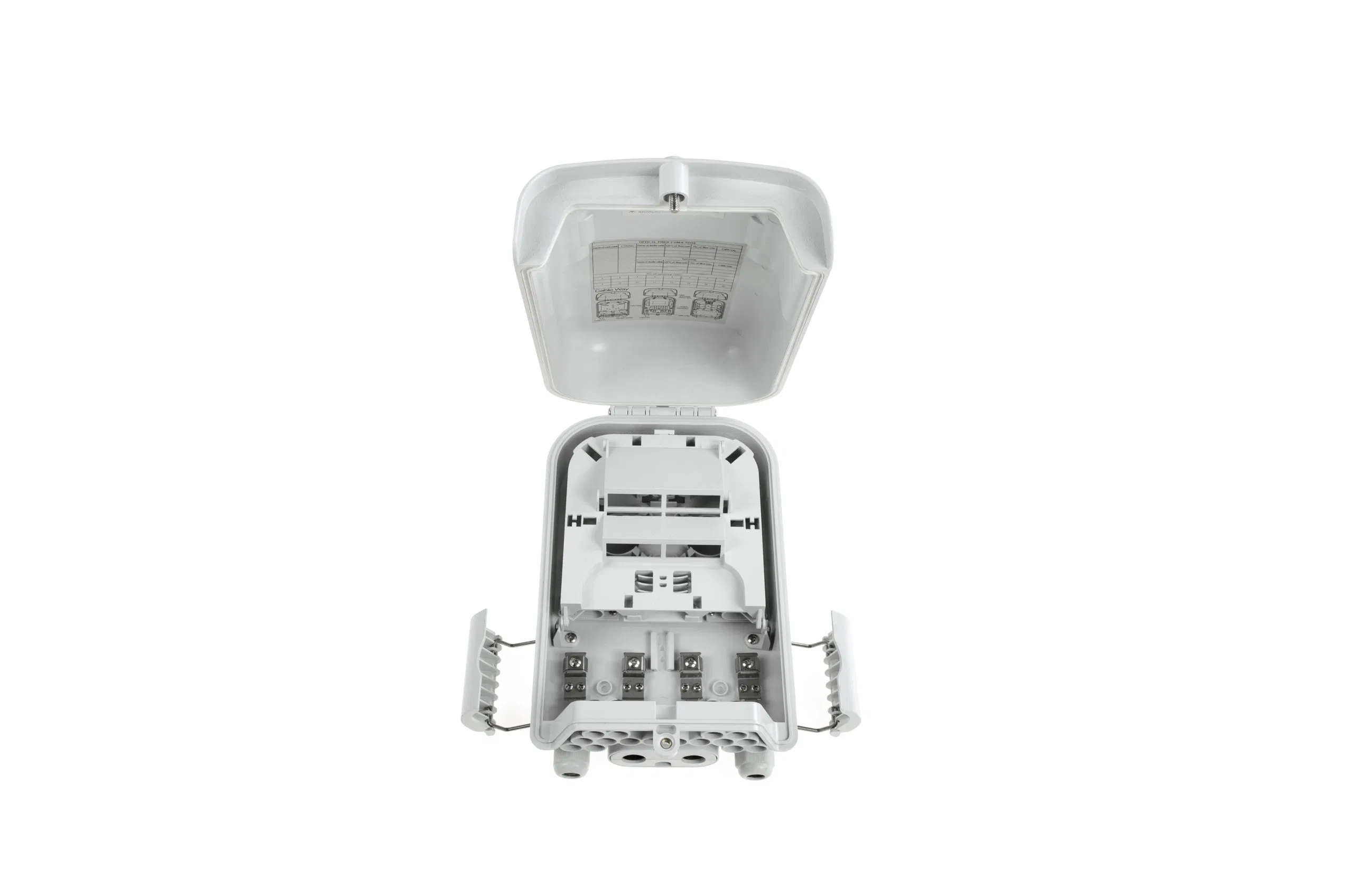 16 Ports Wall Mounted Fiber Optic Distribution Box with Mini or Lgx PLC Splitter