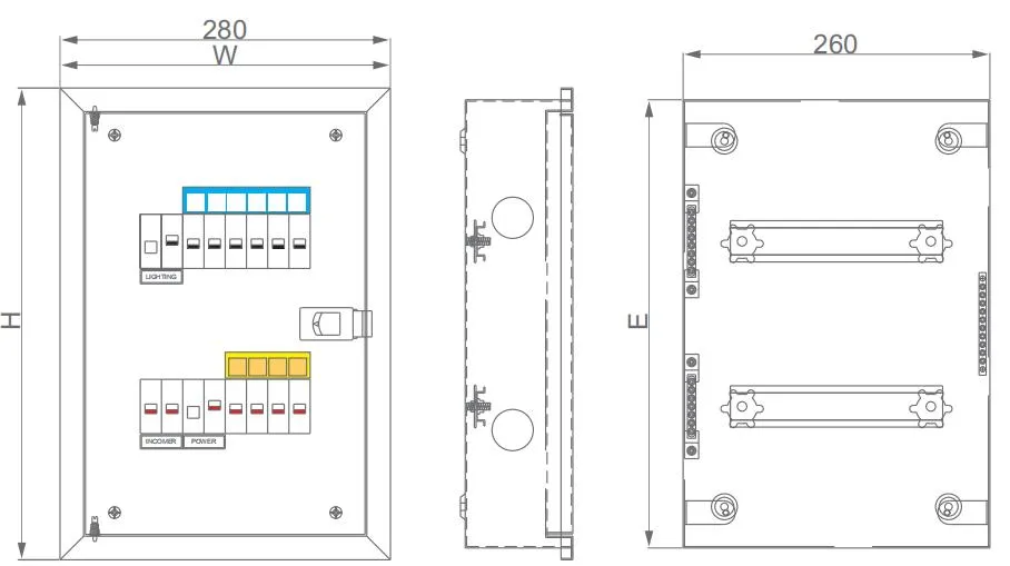 IP65 Modular Waterproof Metal Enclosure Distribution Box