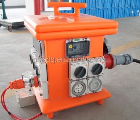 Outdoor PVC IP67 3 Phase Industrial Waterproof Electrical Mobile Portable Construction Power Distributor Box Board
