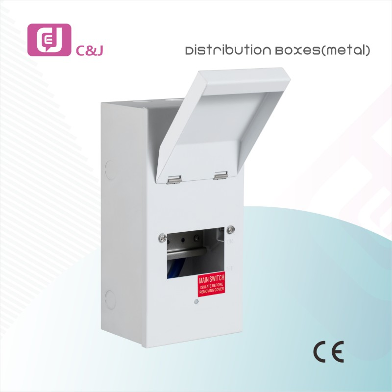 China Supplier 4way Surface Metal Consumer Unit Distribution Box with DIN Rail Modular Kit