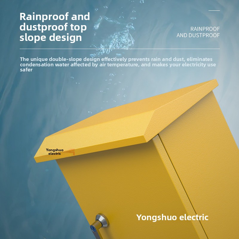 Outdoor Yellow IP30 400V Temporary Distribution Box For Construction Site With 50x40 And 80x60 Sizes