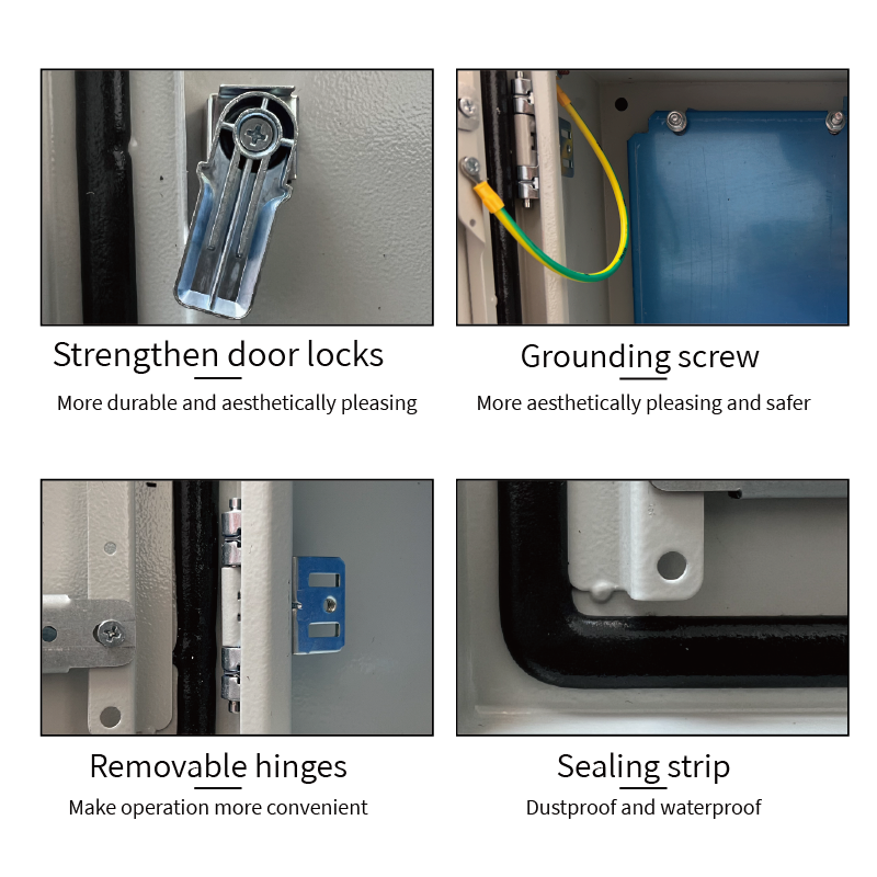 Outdoor Dustproof Metal Distribution Box IP65 Rated Steel Electrical Enclosure Cabinet Wall Mounted Power Box for Industrial Use