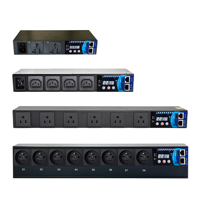 Rack Mount Smart PDU Vertical Horizontal Power Distribution Global Standard Director Level Control RS485 Slave Metered Switched