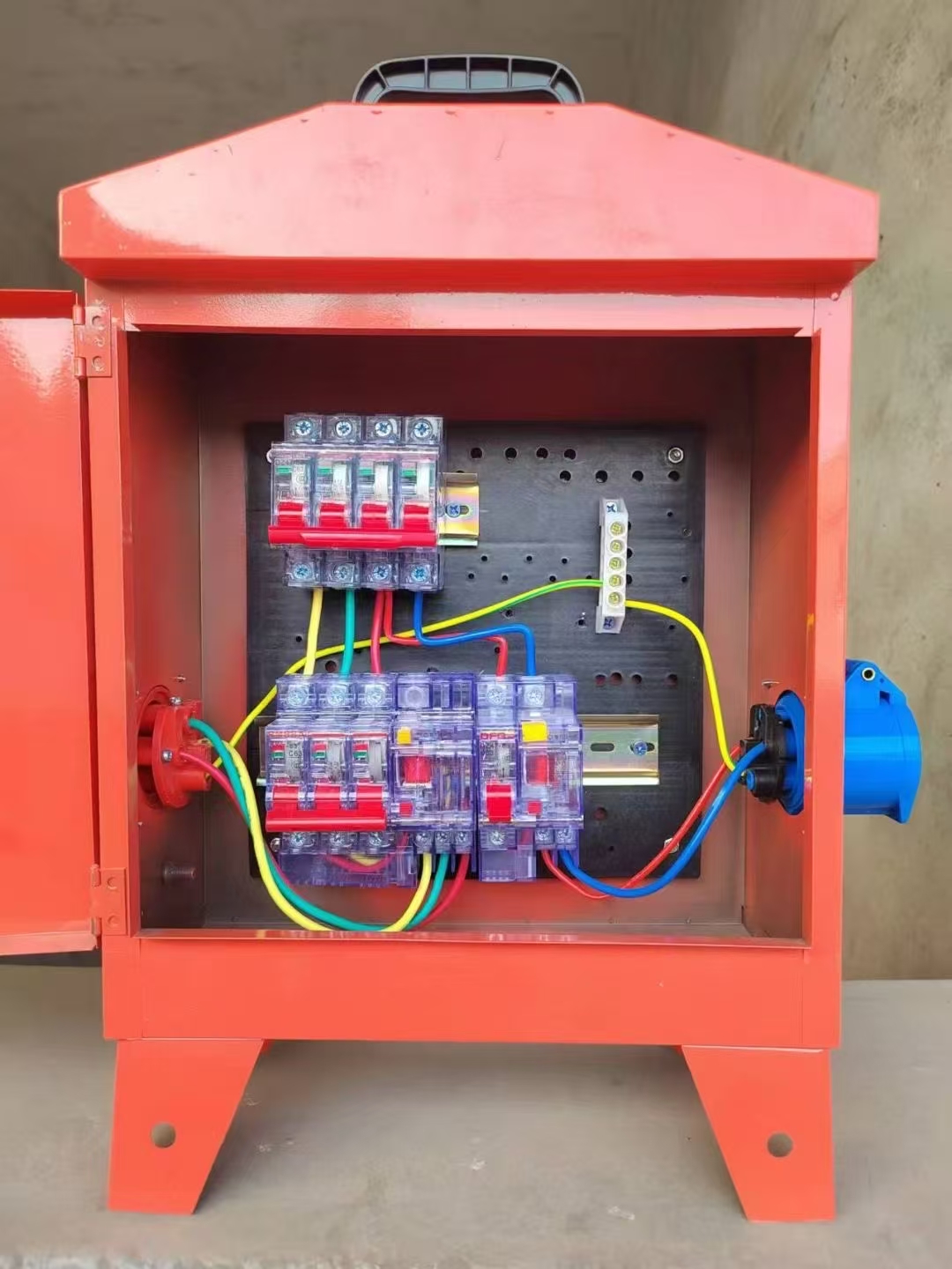 Outdoor Complete Low-Voltage 220V 15A System 6/8 Sockets for Construction Site Temporary Power Distribution Box Equipment