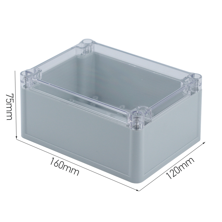 160X120X75mm OEM Medium Size Low-Voltage Electronic ABS Housing IP66 65 Outdoor Waterproof Plastic Power Switch Distribution Box