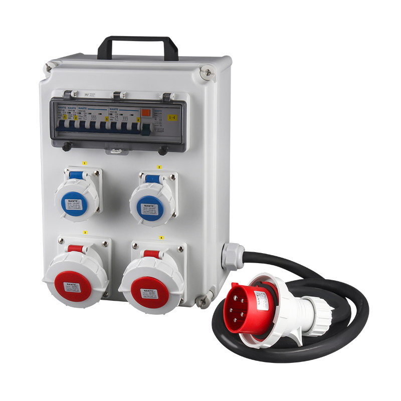 NANTE IP67 Waterproof Outdoor Portable 3-Way Industrial Socket Box Power Distribution Equipment