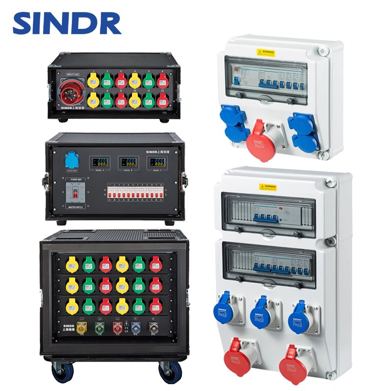 Waterproof Electrical Distribution Box IP66 Portable Outdoor Mobile Power Equipment Box with MCB/RCD Industrial Cee Plug and Socket Electrical Distribution Box