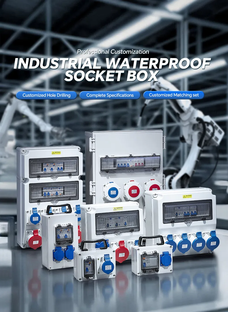 Industrial Power Distribution Box Socket Enclosure Case Waterproof Electrical Panel Equipment Circuit Breaker (MCB) Combination Box