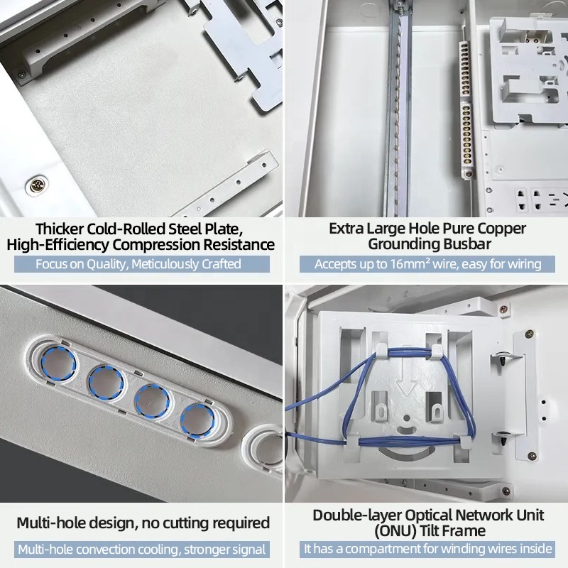 CS99 Outdoor Use High Capacity Power Distribution Equipment Metal Multimedia Integrated Box Strong/Weak Current Supply Network