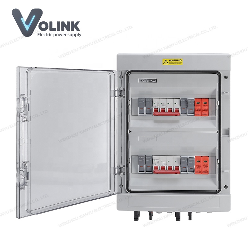 Outdoor Solar Photovoltaic System Power Distribution Equipment DC 500V 1000V IP65 Waterproof ABS Junction Box Sunproof Dustproof