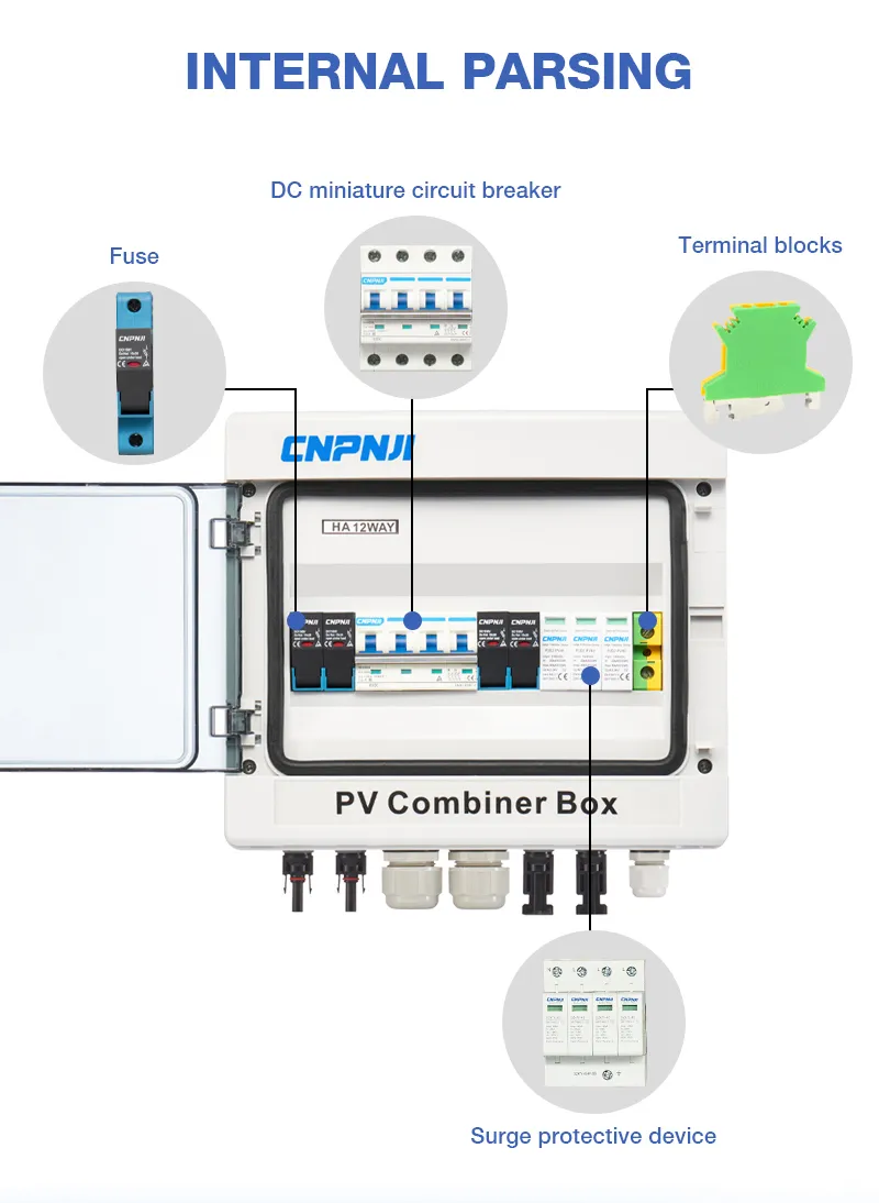 IP65 Combiner Box Solar DC Power Distribution Box for Solar System