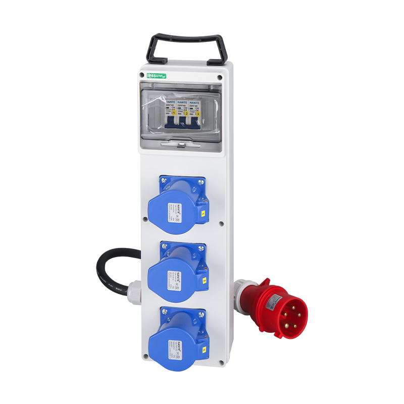 NANTE IP67 Waterproof Outdoor Portable 3-Way Industrial Socket Box Power Distribution Equipment