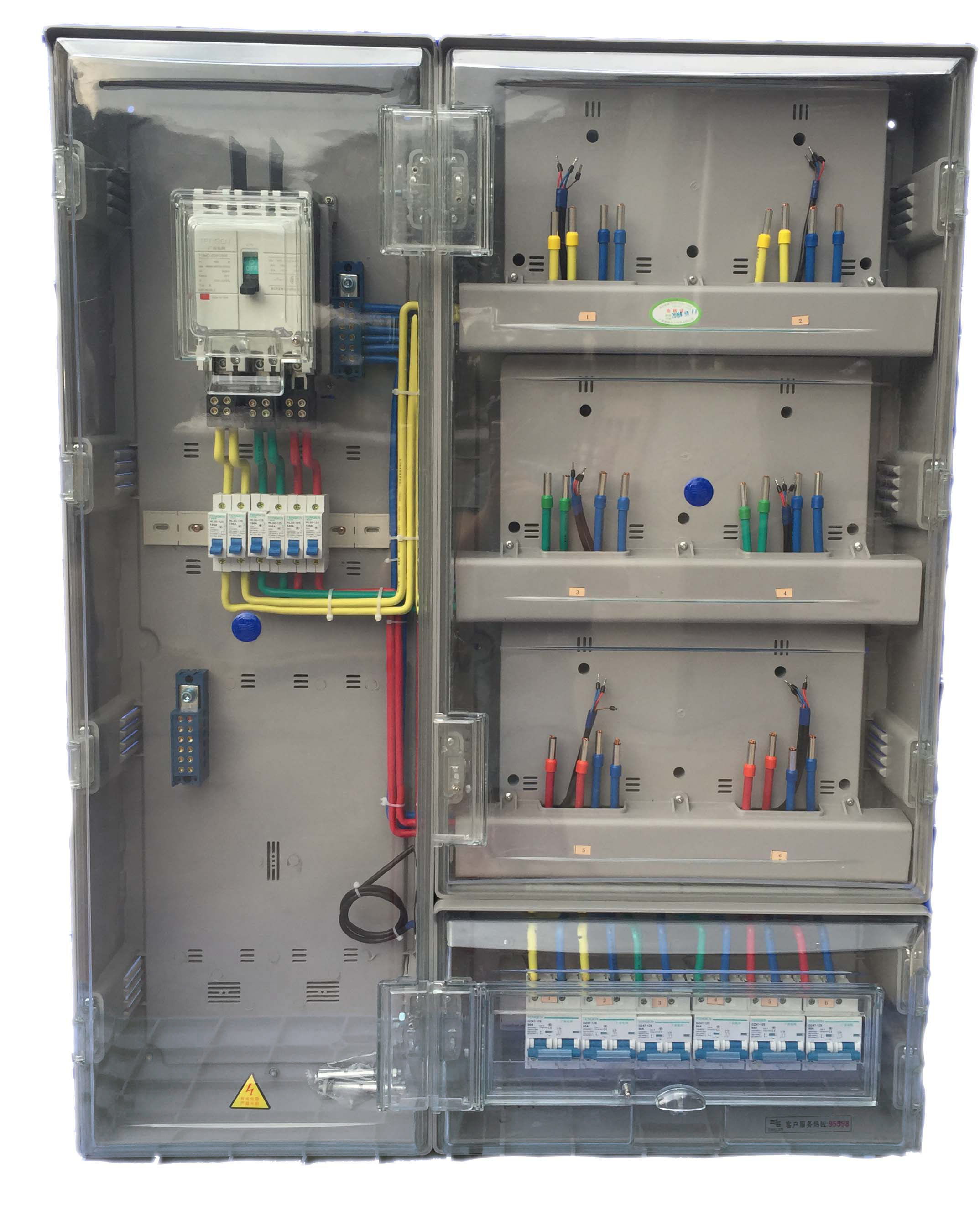 Outdoor IP65 Waterproof Mechanical Meter/Distribution Box 3-Phase 4-Wire 5-Wire System Stainless Steel Enclosure Model SDPX