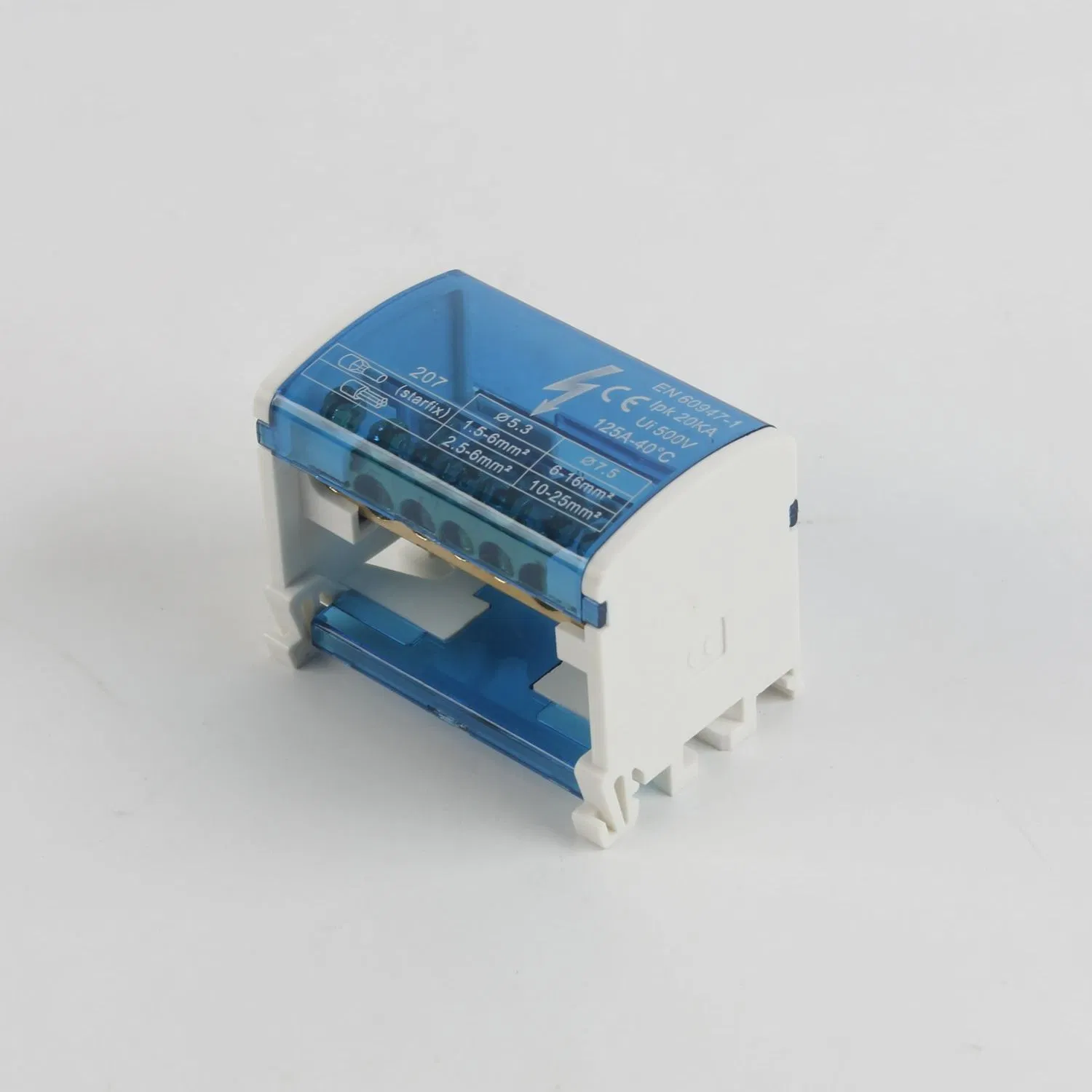 207 DIN Rail Electrical Junction Box Power Distribution Modular Terminal Block Connector