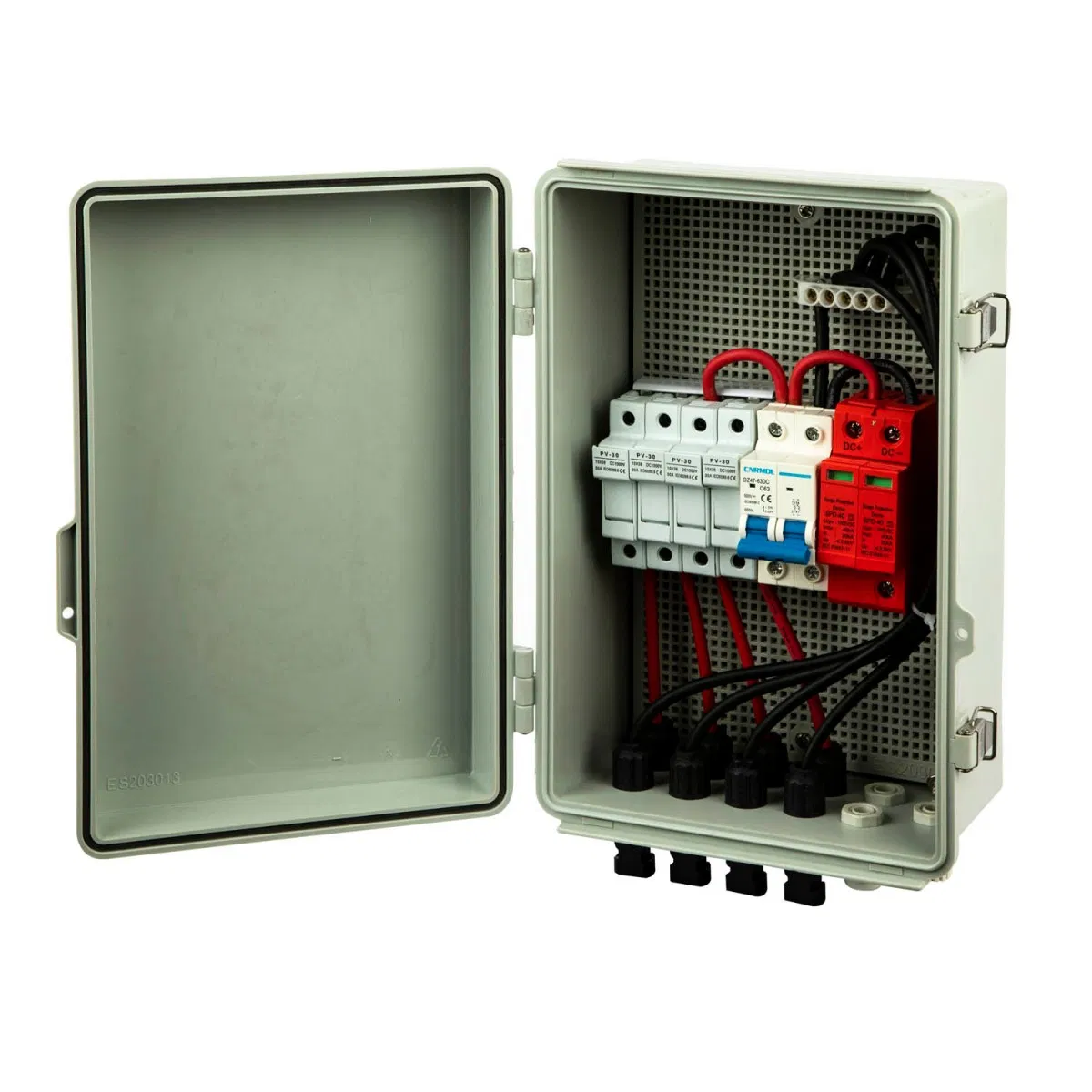Weatherproof Outdoor Distribution Box with Power Supply, Cable and Lithium Ion Battery for Solar Energy System Power Distribution