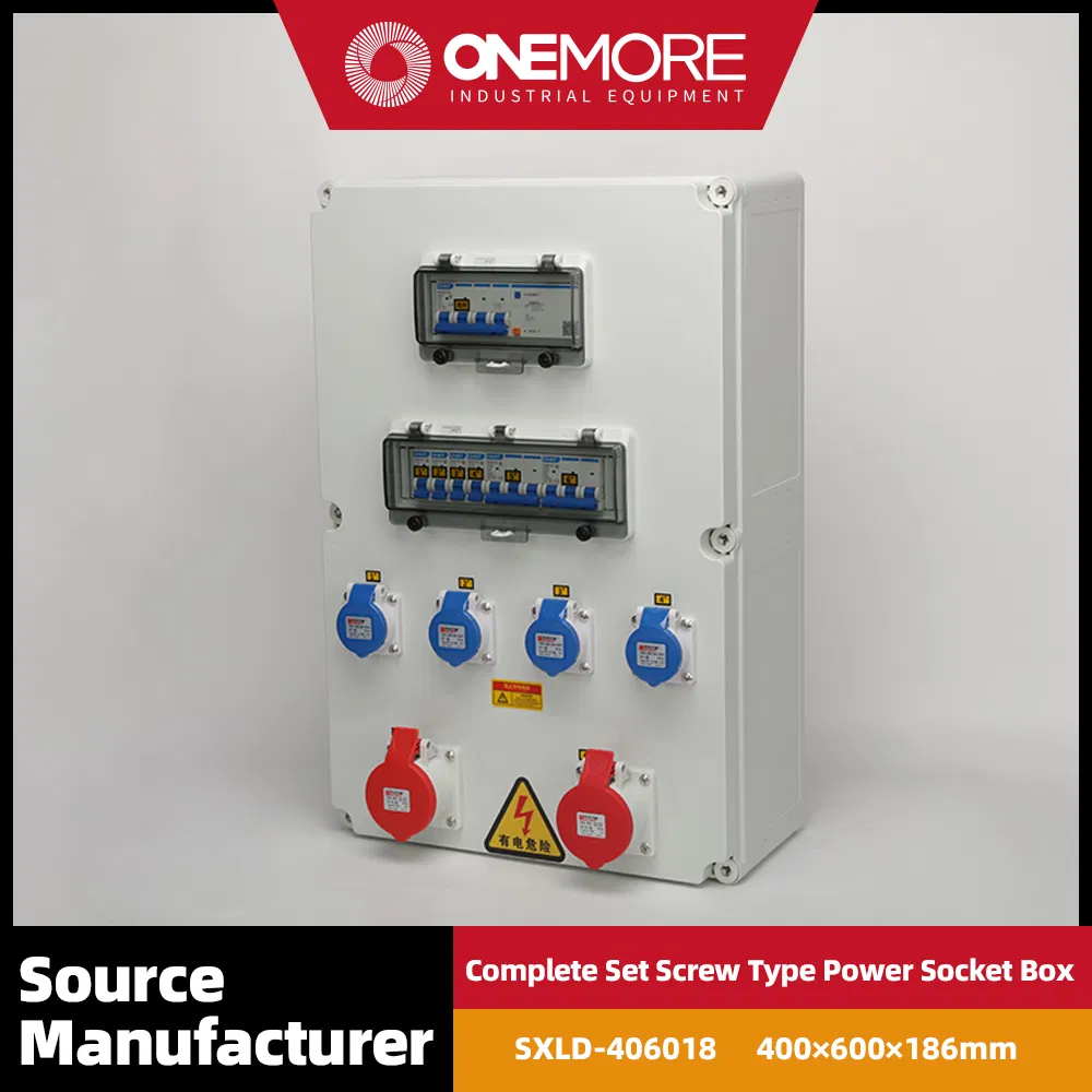 Complete Set Screw Type Power Electrical Socket Box with Onemore Star Industrial Waterproof Distribution Cabinet