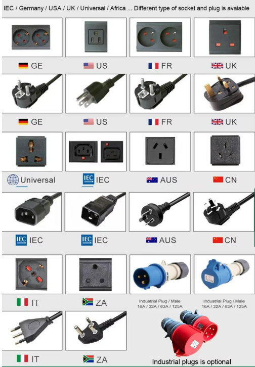 Network Cabinet UK Standard 6 Sockets 6 Way with on off Switch Power Distribution Unit PDU