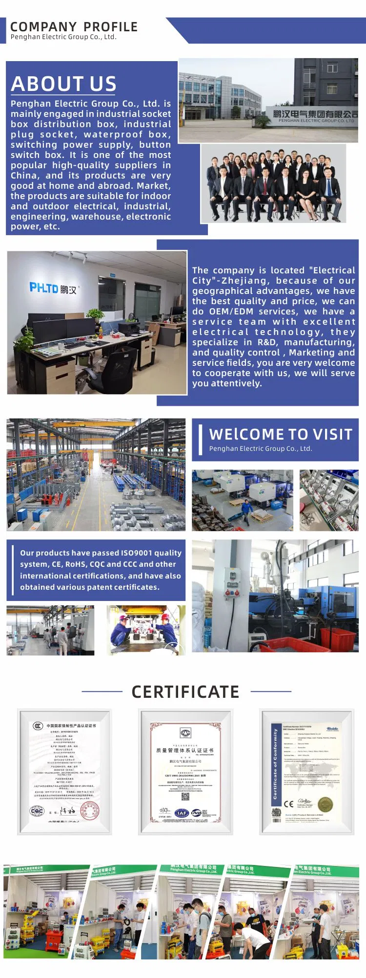 Industrial sockets installation