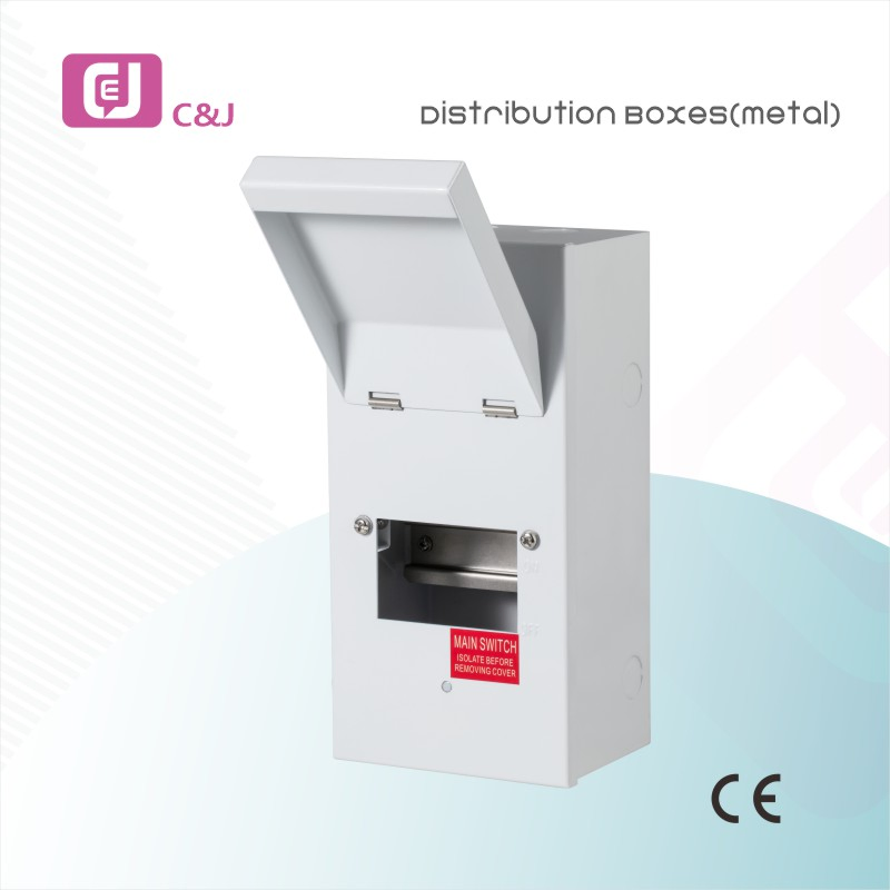 China Supplier 4way Surface Metal Consumer Unit Distribution Box with DIN Rail Modular Kit