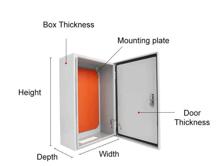 Electricity Meter Stainless Steel Aluminum Industrial Enclosure Main Electrical Switch Distribution Box