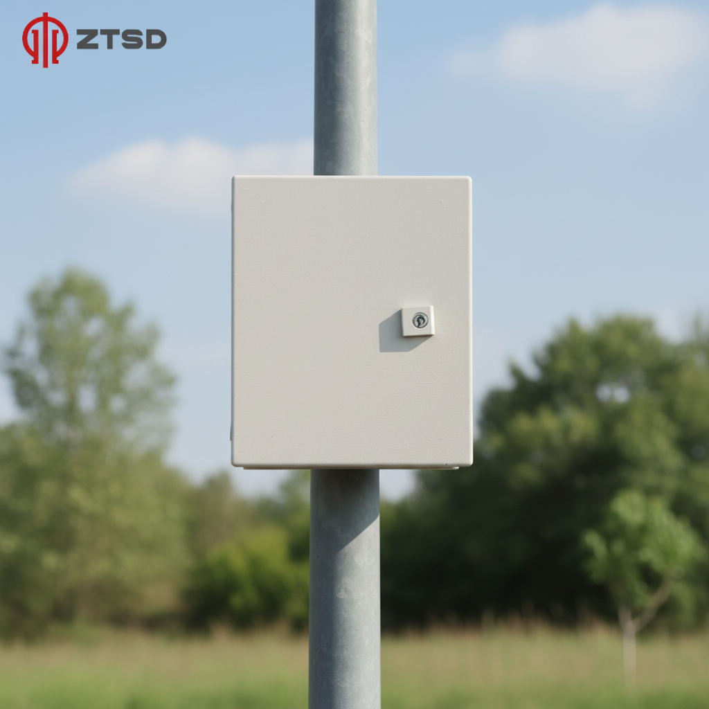 Outdoor Dustproof Metal Distribution Box IP65 Rated Steel Electrical Enclosure Cabinet Wall Mounted Power Box for Industrial Use