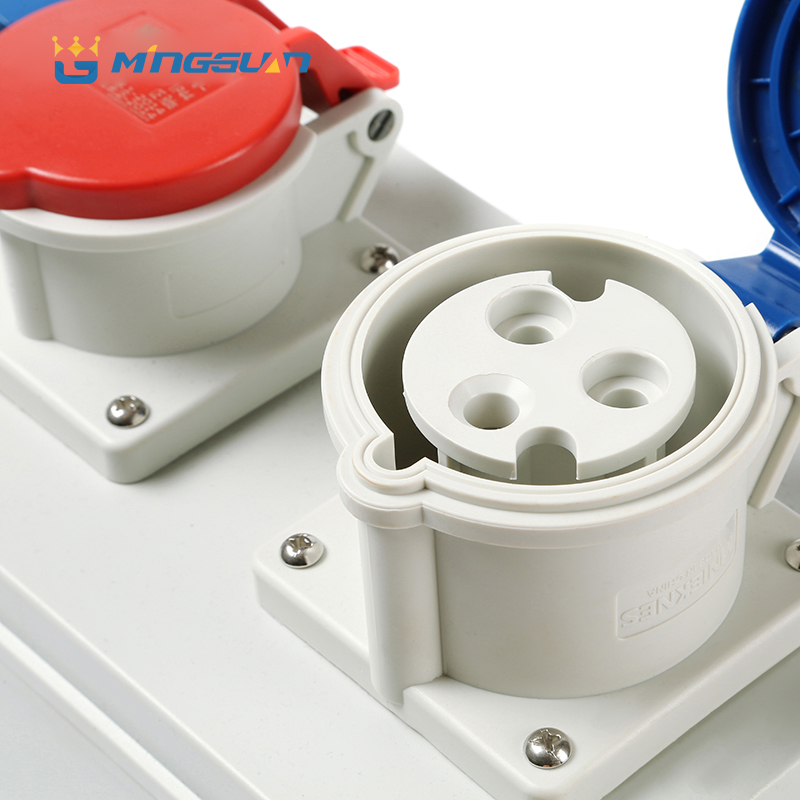Mingguan Abs Pc IP67 Distribution Box Waterproof Industrial Socket Box for Outdoor Temporary Construction and Construction Sites