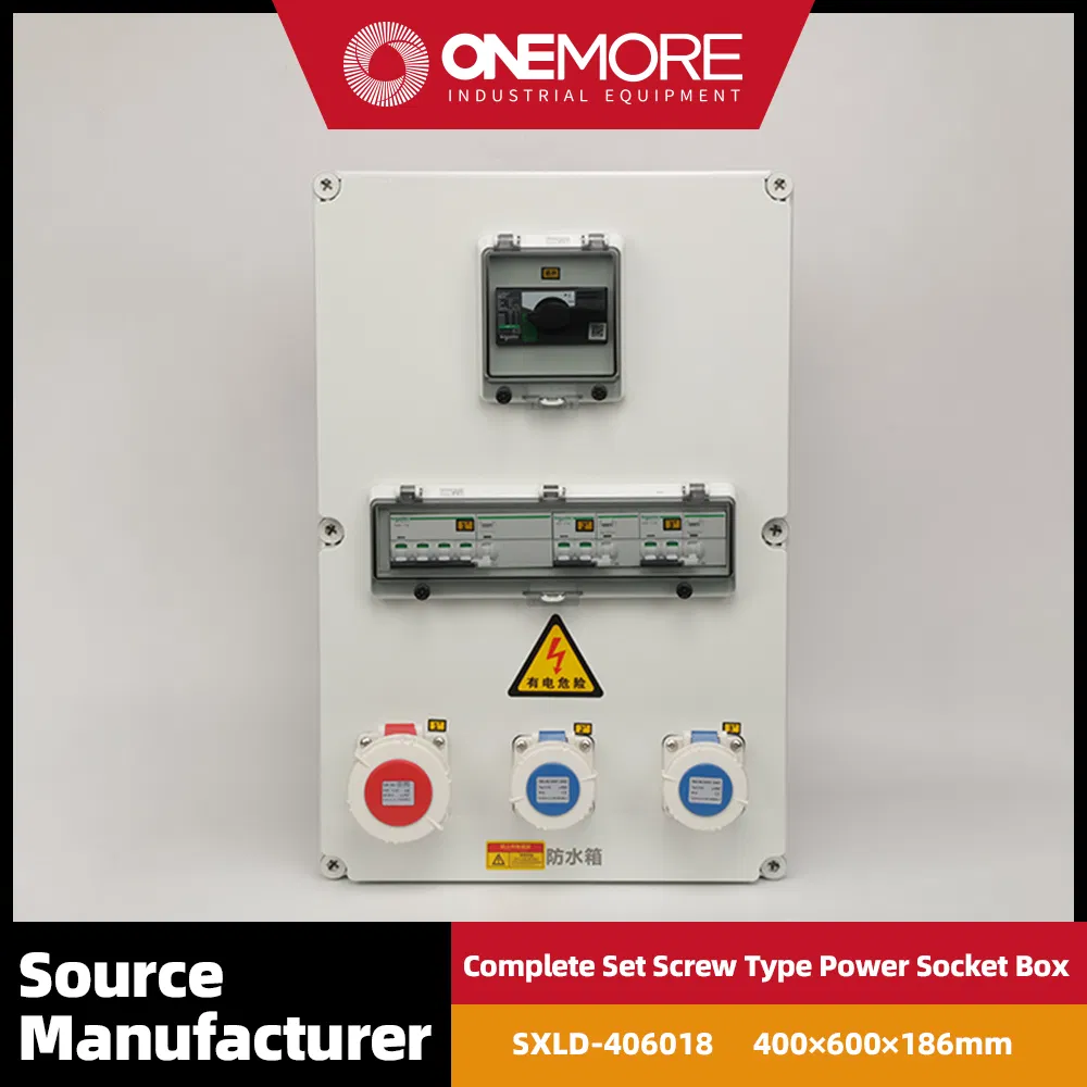 Complete Set Screw Type Power Electrical Socket Box with Onemore Star Industrial Waterproof Distribution Cabinet