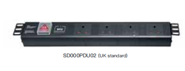Feiboer Network Cabinet UK Standard 6 Sockets 6 Way with on off Switch Power Distribution Unit PDU