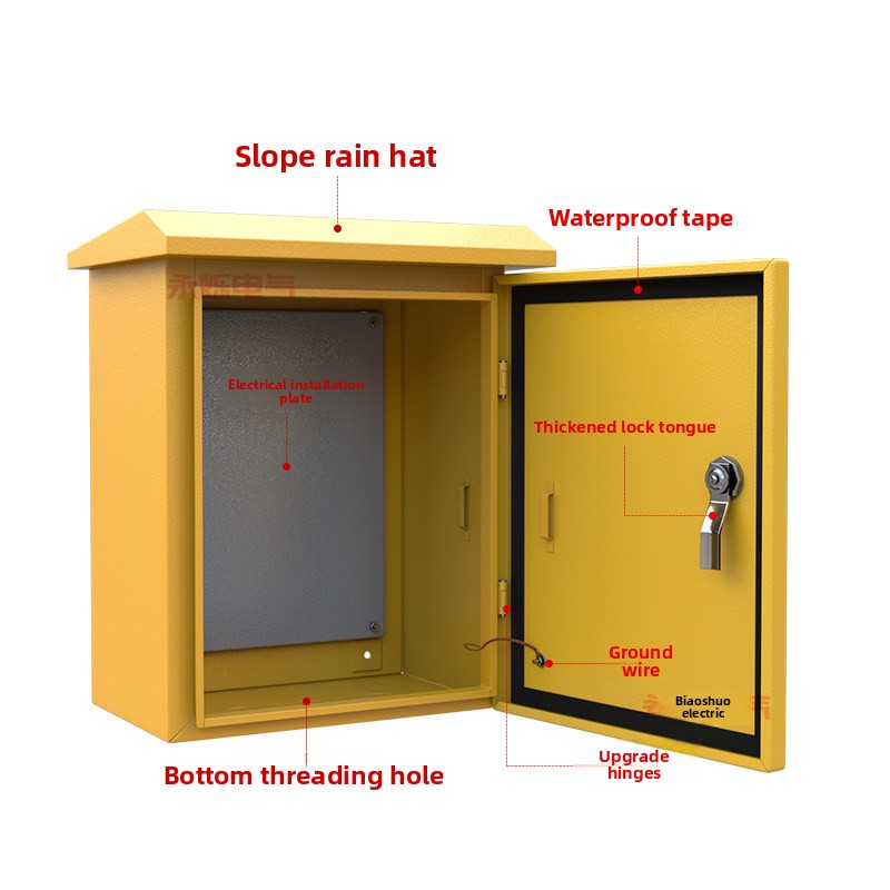 Outdoor Yellow IP30 400V Temporary Distribution Box For Construction Site With 50x40 And 80x60 Sizes