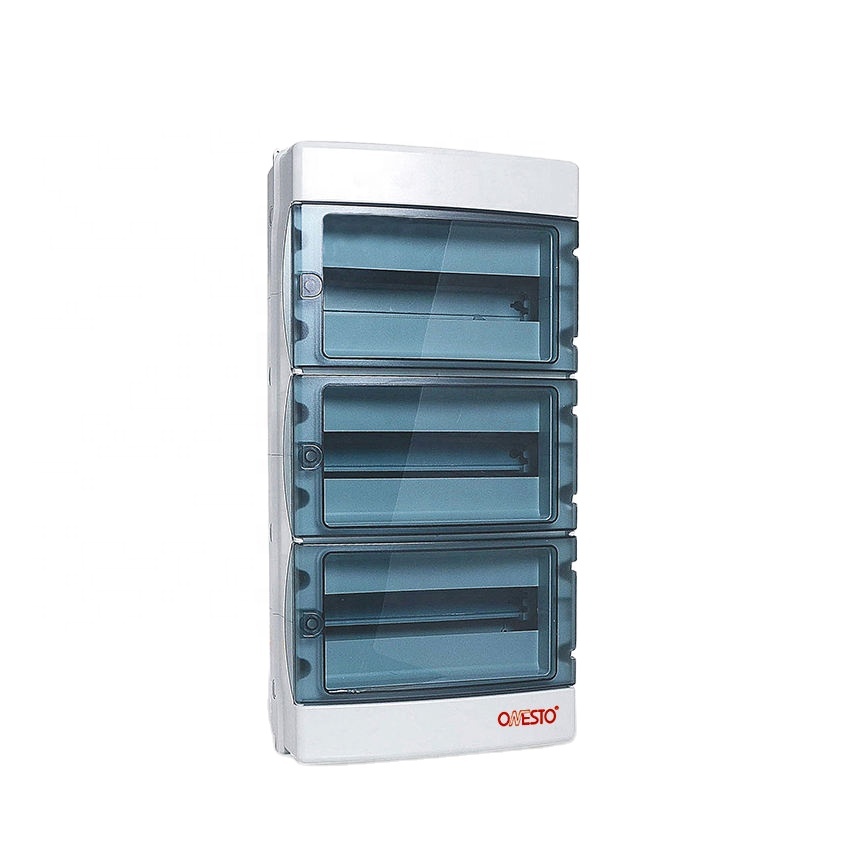 New Design Empty Combiner Box IP65 Outdoor Plastic Distribution Board 39way 3 Din Rail Electrical Distribution Boxes