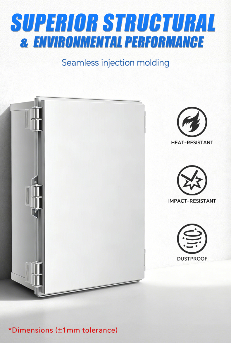 IP66 Waterproof Electrical Enclosure Rustproof ABS Junction Box Durable Plastic Distribution Box With Plastic Latches