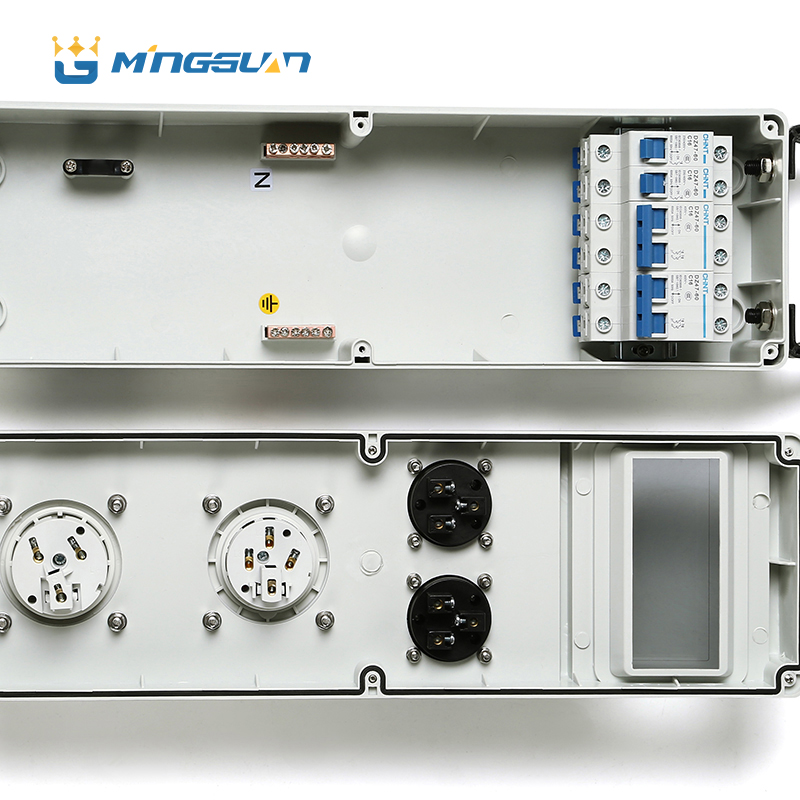 Mingguan Abs Pc IP67 Distribution Box Waterproof Industrial Socket Box for Outdoor Temporary Construction and Construction Sites