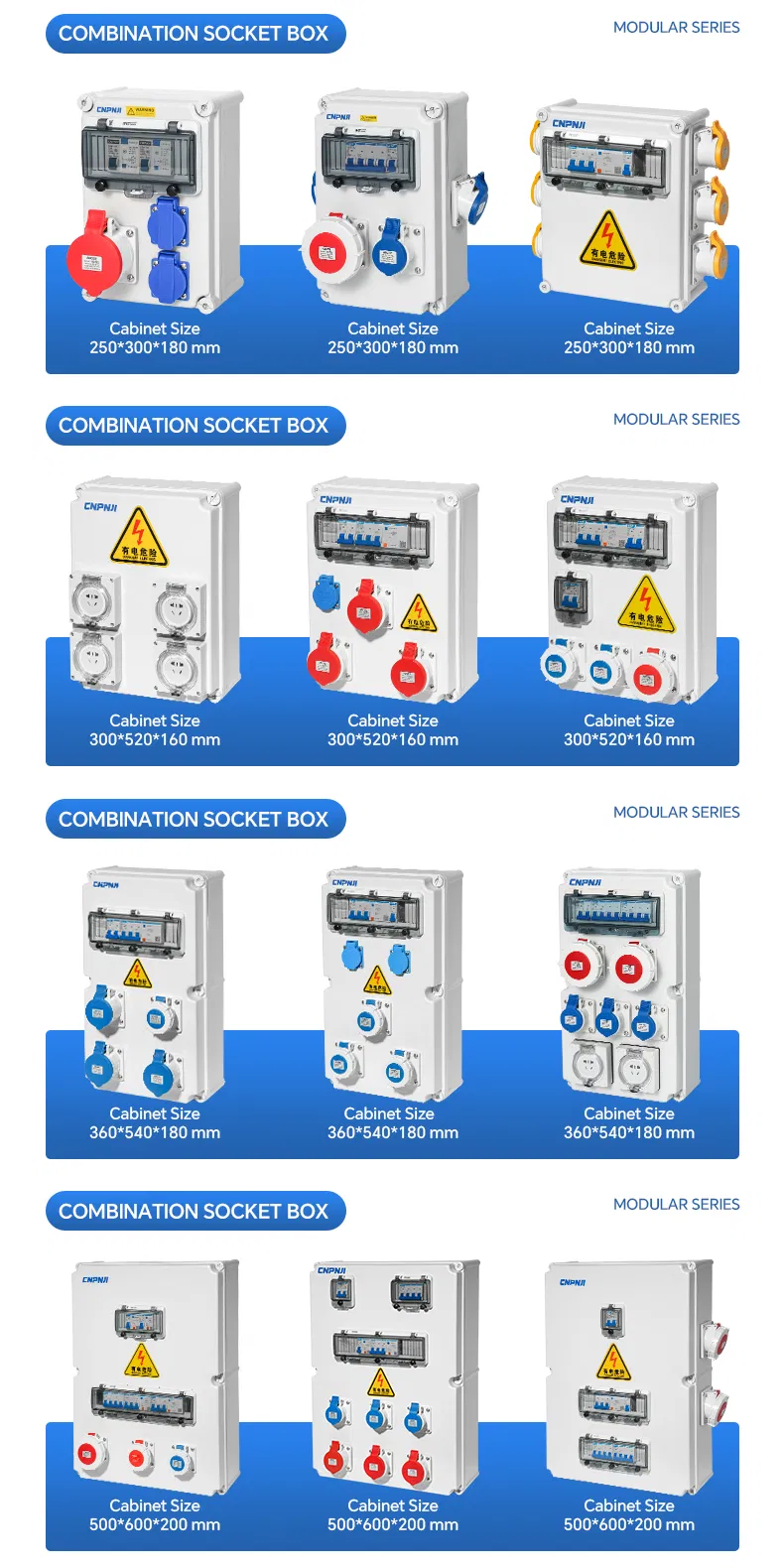 IP65 Waterproof Power Distribution Box with MCB for Smart Factories