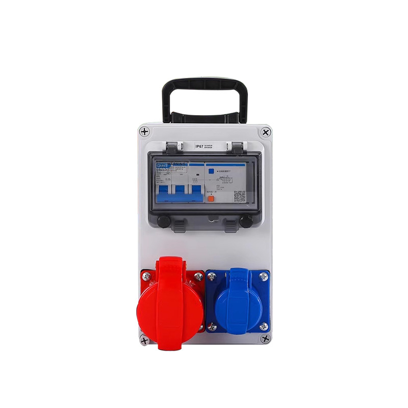 Portable Three-Level ABS PC IP67 Rated 63A 8-Socket Distribution Box Industrial Socket Outdoor Mobile Temporary Power