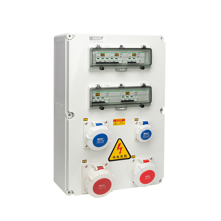 Custom Outdoor IP67 Waterproof Portable Switch Box 32A Factory Socket Distribution Box Wall Mounted Workshop Power Supply Unit